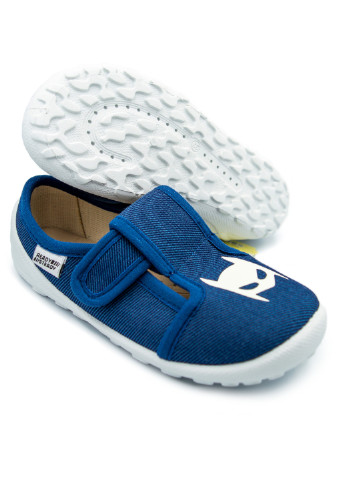 Синие текстильные тапочки, тапочки для мальчика, сменная обувь, тм Шалунишка