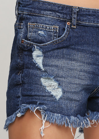 Шорти H&M однотонні темно-сині джинсові