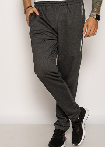 Темно-серые спортивные демисезонные прямые брюки Time of Style