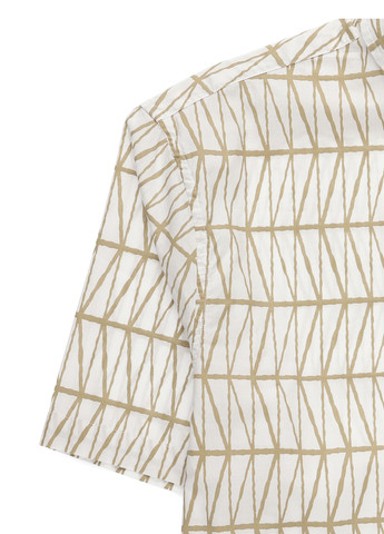 Белая кэжуал рубашка с геометрическим узором Banana Republic