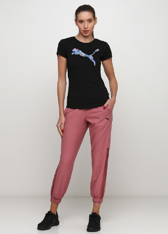 Розовые спортивные демисезонные джоггеры брюки Puma