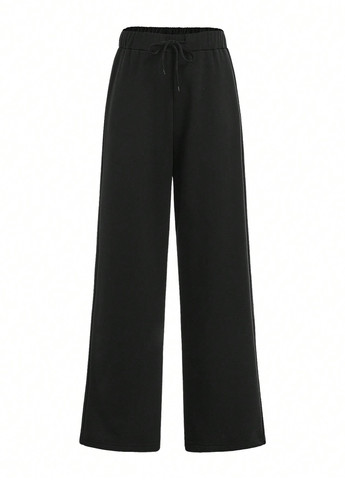 Чорний демісезонний костюм (світшот, штани) брючний SHEIN