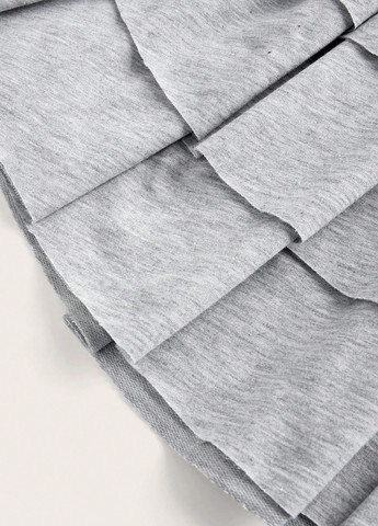 Светло-серая кэжуал меланж юбка SHEIN клешированная, а-силуэта (трапеция)