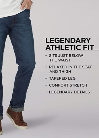 Темно-синие демисезонные джинсы Athletic Neptune 2024531 Lee