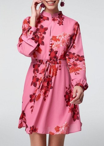 Розовое кэжуал платье клеш Jimmy Sanders с цветочным принтом