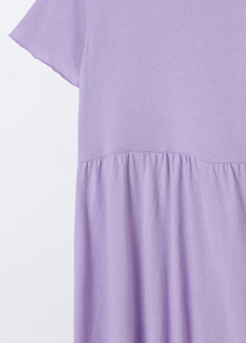 Сиреневое кэжуал платье платье-футболка Lefties однотонное