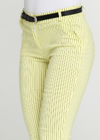 Желтые кэжуал демисезонные зауженные брюки Moda in Italy