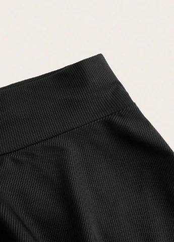 Черная кэжуал однотонная юбка SHEIN клешированная