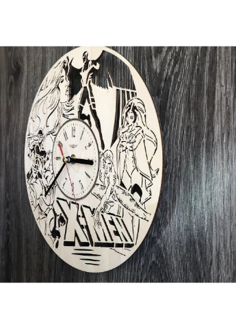 Дизайнерський настінний годинник з дерева «Люди Икс» 7Arts (253567658)
