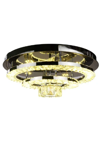 Люстра потолочная хрустальная LED с пультом C1793/500 Хром 19х50х50 см. Sunnysky (253122220)