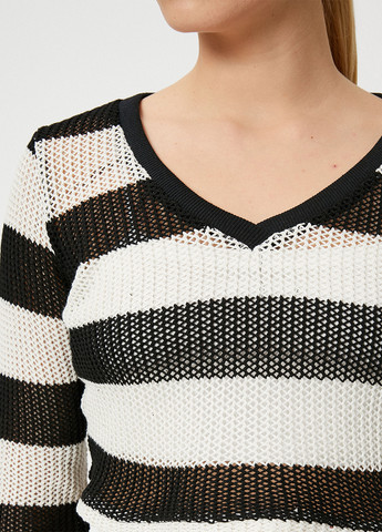 Чорно-білий демісезонний светр пуловер KOTON