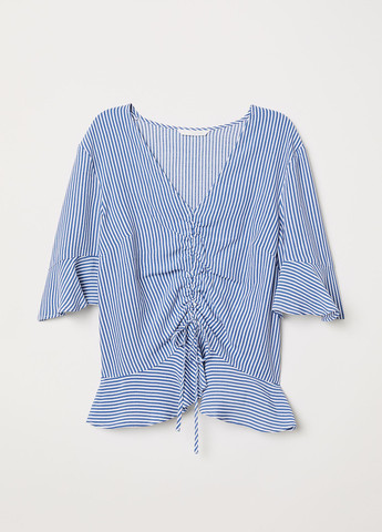 Комбінована літня блузка з баскою H&M