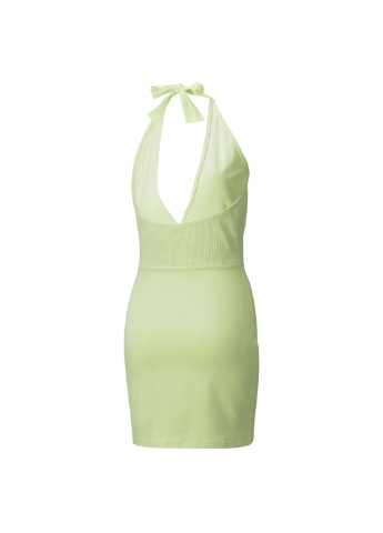 Зеленое спортивное платье classics halterneck dress Puma однотонное