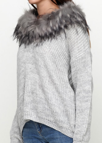 Светло-серый демисезонный свитер Made in Italy