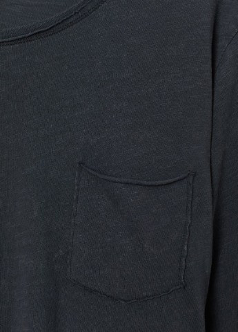 Темно-серый демисезонный кэжуал лонгслив H&M меланж