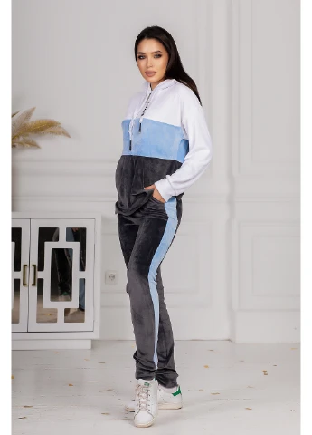 Спортивний костюм 221-1 M Темно-сірий N.N.C.Fashion (223458368)