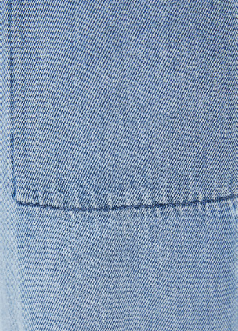 Голубые джинсовые демисезонные джоггеры, укороченные брюки Bershka
