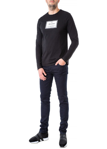 Черный демисезонный кэжуал лонгслив Trussardi Jeans с надписями