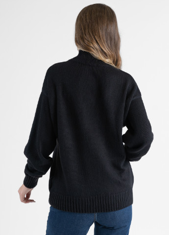 Чорний зимовий светр жіночий Arber T-neck WCar WTR-120