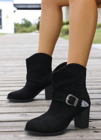 Черные демисезонная ботильоны SHEIN