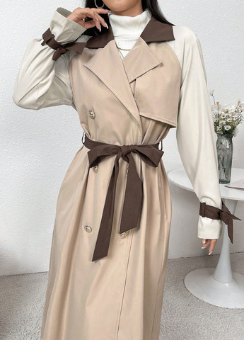 Плащ SHEIN тренчкот на гудзиках демісезон (340109046)