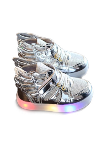 Срібні осінні кросівки led тімберленди No Brand