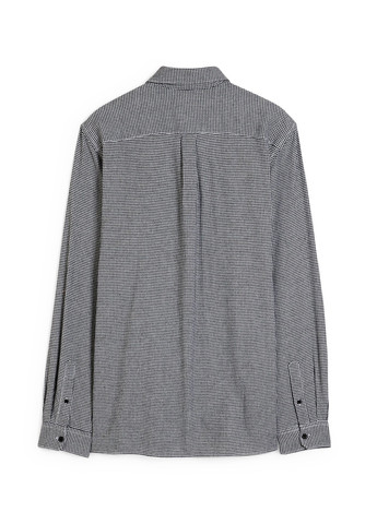 Черно-белая кэжуал рубашка с узором "гусиная лапка" C&A