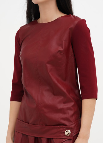 Бордовое кэжуал платье клеш Imperial однотонное