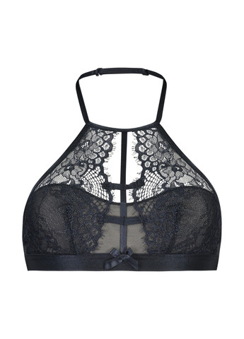 Чёрный топ бюстгальтер Hunkemoller без косточек полиамид