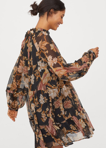 Комбінована кежуал сукня оверсайз H&M з квітковим принтом