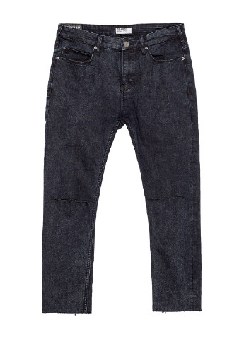Темно-серые демисезонные скинни, укороченные джинсы Pull & Bear