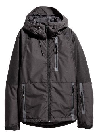 Черная зимняя куртка лыжная H&M SPORT