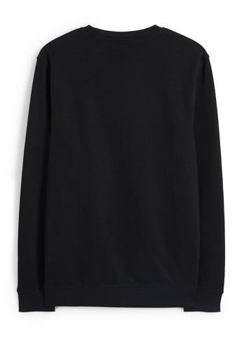 Чорний світшот C&A новорічний без декору (352190418)