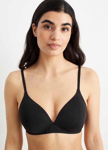 Чорний бюстгальтер (2 шт.) C&A без кісточок поліамід