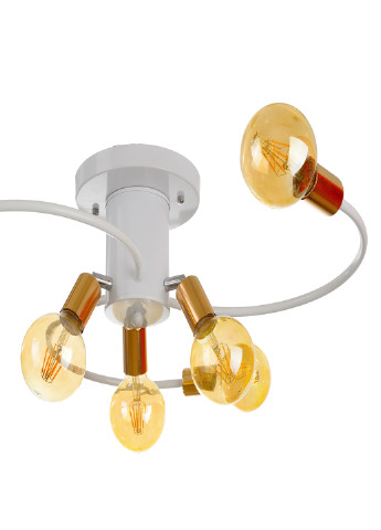 Люстра с золотистым покрытием на 6 лампочек BR-01 618C/6 E27 WH/G Brille (251891754)