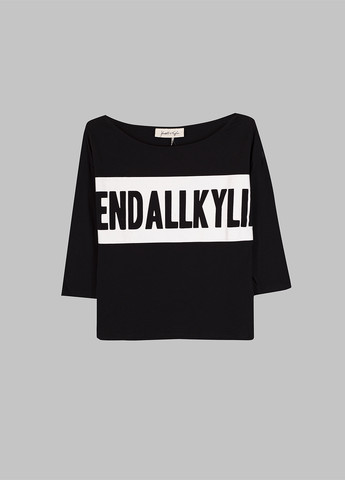 Чорна літня футболка Kendall & Kylie