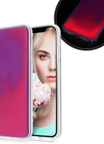 Неоновий чохол Neon Sand glow in the dark для Apple iPhone XS Max (6.5 ') Фіолетовий / Рожевий (is_00000033304_8) Epik (229726276)