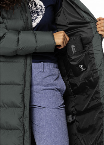 Темно-зеленое зимнее Пальто Jack Wolfskin