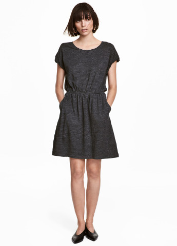 Грифельно-серое кэжуал платье H&M меланжевое