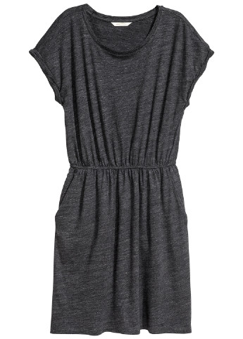 Грифельно-серое кэжуал платье H&M меланжевое