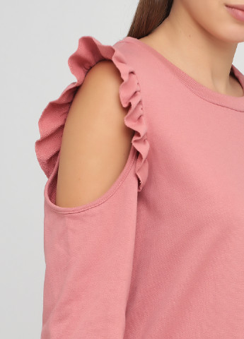Розовое кэжуал платье платье-свитшот Francesca's однотонное