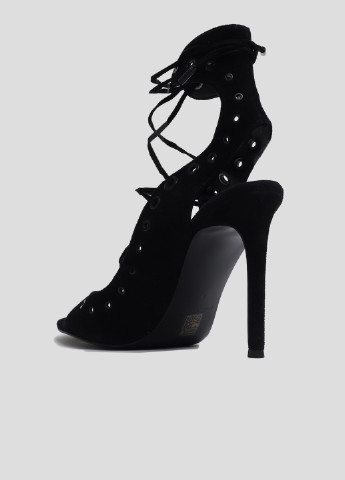 Черные черные замшевые босоножки на каблуке Kendall + Kylie