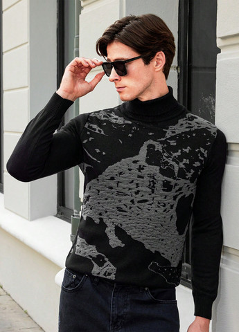 Чорний демісезонний светр SHEIN