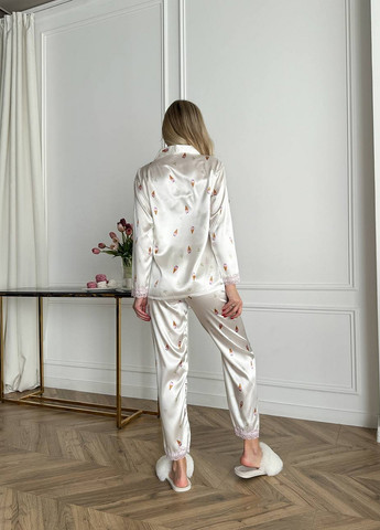 Белая всесезон пижама (рубашка, брюки) рубашка + брюки NOVA VEGA