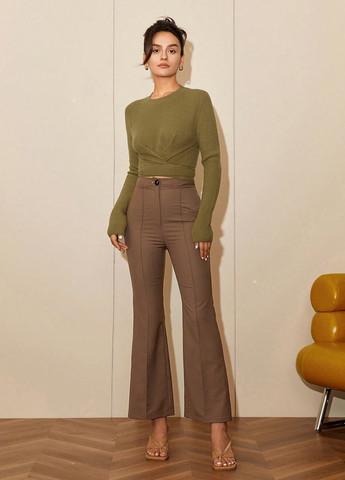 Оливковий (хакі) демісезонний джемпер джемпер SHEIN