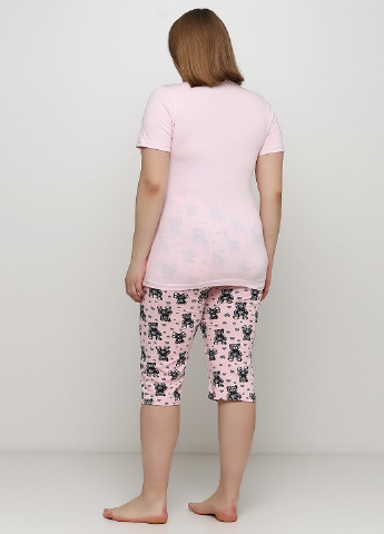 Рожева всесезон піжама (футболка, бриджі) футболка+ бриджі Sexen