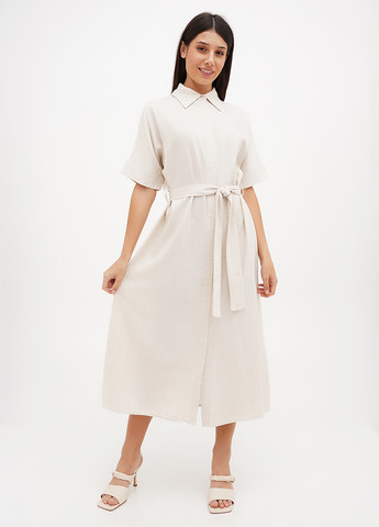 Бежева кежуал сукня сукня-сорочка My Star меланжева