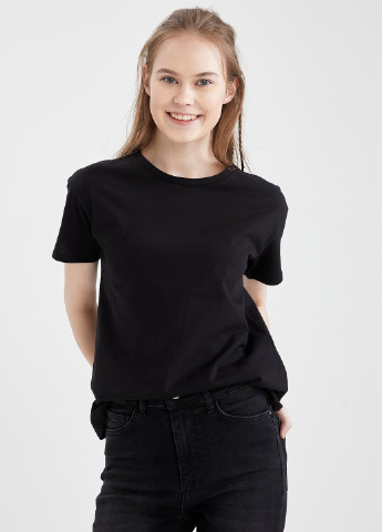 Черно-белая летняя футболка(2шт) DeFacto