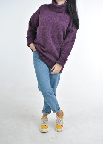 Фіолетовий зимовий подовжений светр Berta Lucci