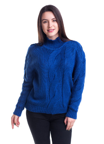 Синий демисезонный свитер хомут Bakhur